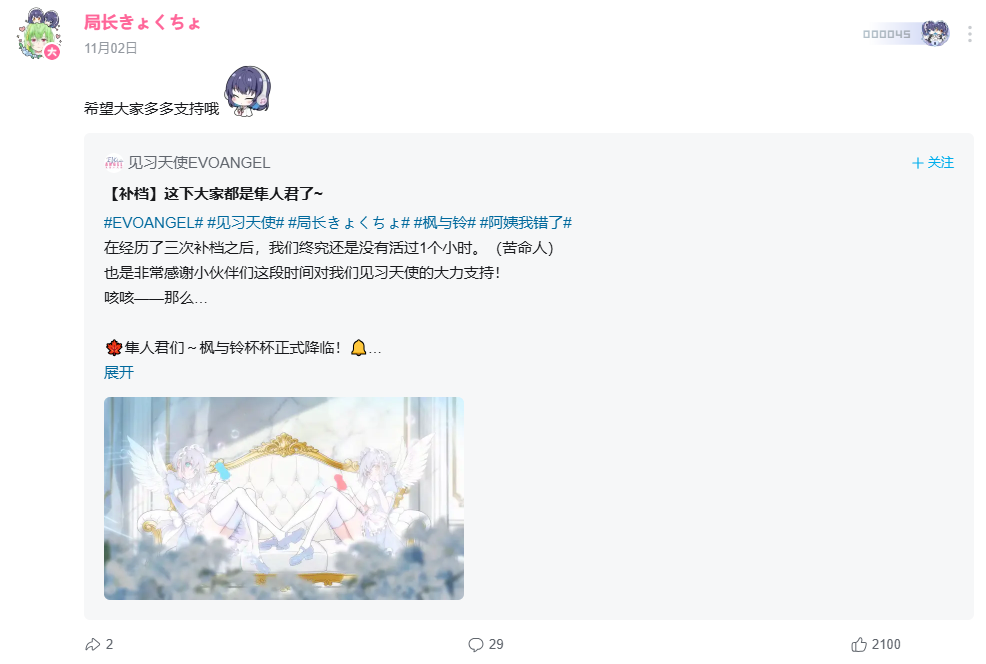 百万粉丝级别漫画家手下的本子联名款，《枫与铃》的体验如何呢？Evolution angel 见习天使—星月枫测评！