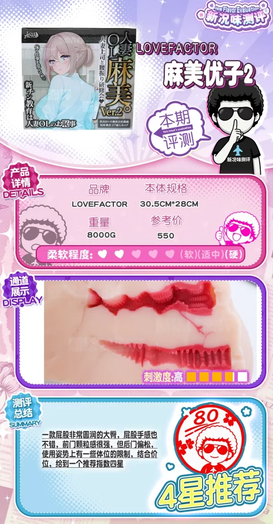 体位变化不大，但是屁股更大更圆更沉重！前门大颗粒剐蹭，后门却更松了。。。麻美优子二代测评